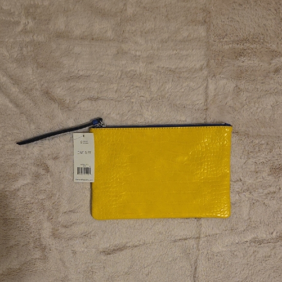 Banana Republic Handbags - Banana Republic Yellow Clutch Wristlet Minimalist Design